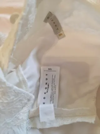 Vestido de comunión blanco con flores