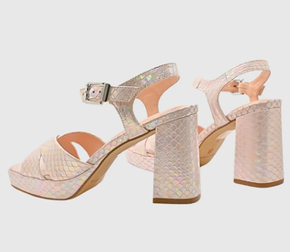 Sandalia Plataforma Rosa Piel