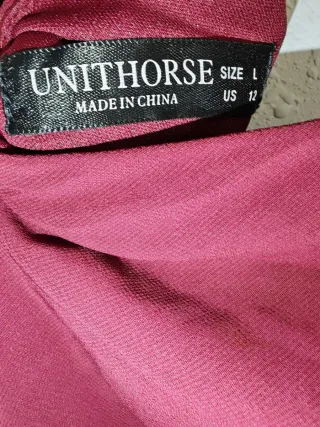 Vestido fiesta largo burdeos talla L