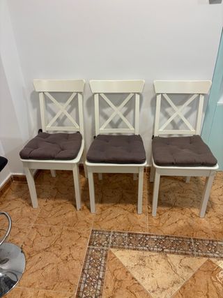 Juego de 4 Sillas Blancas Ikea