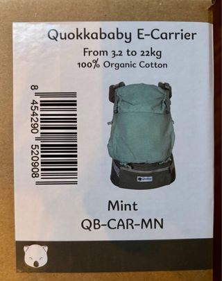 Mochila Portabebés Quokkababy E-Carrier Mint