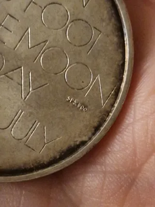 Moneda Plata Hombre en la Luna 21 Julio 1969