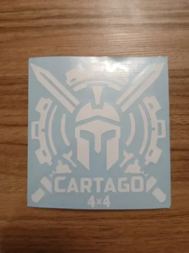 Pegatina Cartago 4x4 Blanca