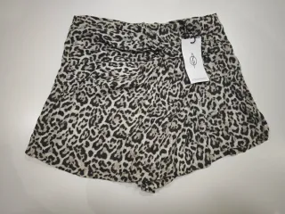 Falda-short corta Stradivarius estampado animal