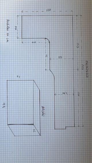 Mesa estudio juvenil arcón y estantería