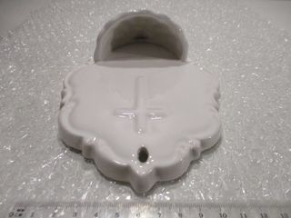 NO ENVÍO - PILA AGUA BENDITA ANTIGUA BARROCA 22 cm