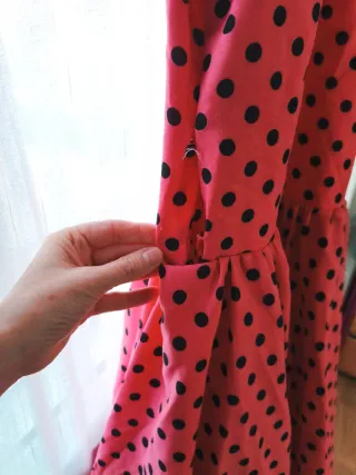 Traje Flamenca fresón con Lunares Negros