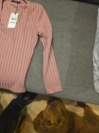 Suéter Mango Rosa Talla S