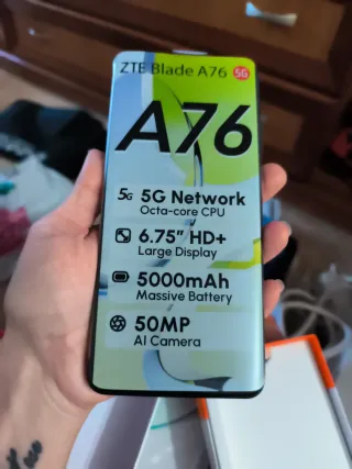 ZTE Blade A76 5G 128GB negro nuevo