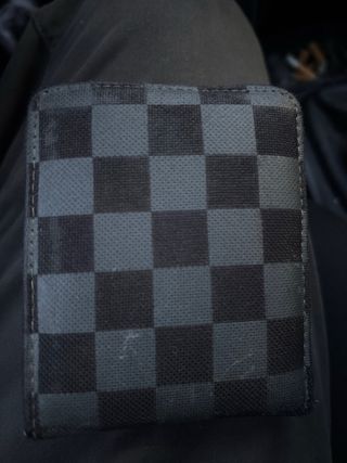 Cartera Cuadros Negro Gris
