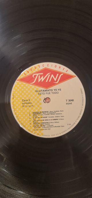 Vinilo Glutamato Ye-Yé ... ¡Esto fue todo!