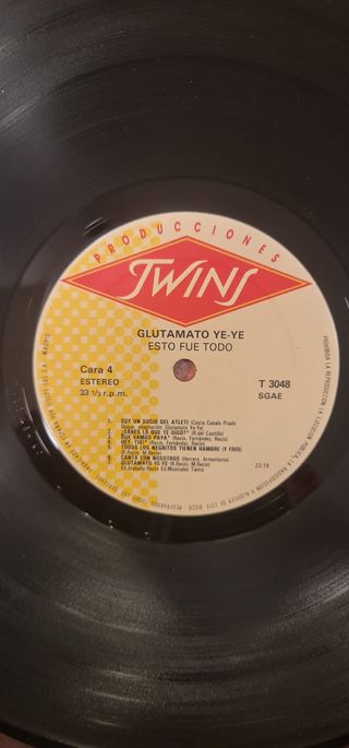 Vinilo Glutamato Ye-Yé ... ¡Esto fue todo!