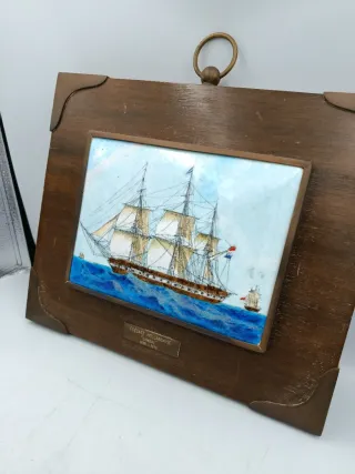 METOPA CON ESMALTE DE BARCOS "FRÉGATE HOLLANDAISE"