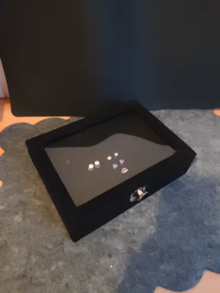 Joyero terciopelo negro