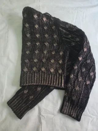 Jersey Zara Negro y Dorado Talla S