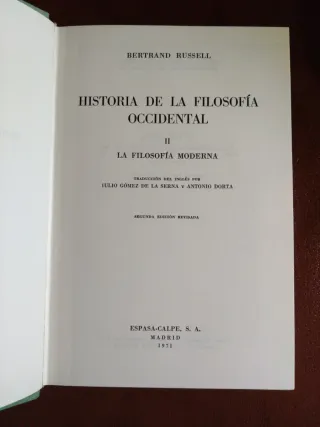 HISTORIA DE LA FILOSOFÍA OCCIDENTAL - E 10