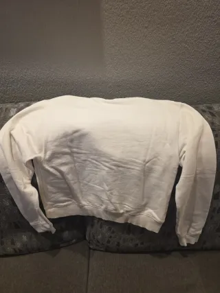 Sudadera Guess Blanca Logo Triángulo