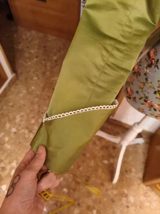 Corpiño fallera verde y multicolor