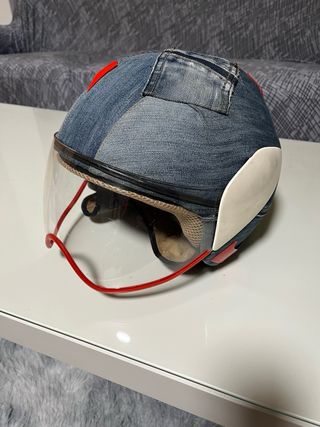 Casco Vespa Retro Talla M Denim