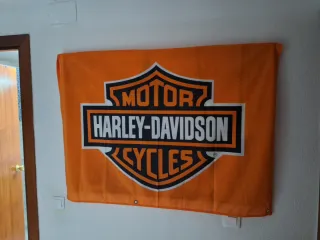Bandera Harley Davidson Naranja