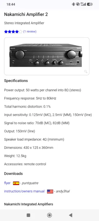 Amplificador Nakamichi Amplifier 2