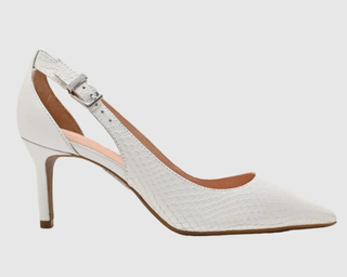 Salón Piel Blanco Tacón 6cm Nuevo