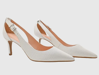 Salón Piel Blanco Tacón 6cm Nuevo