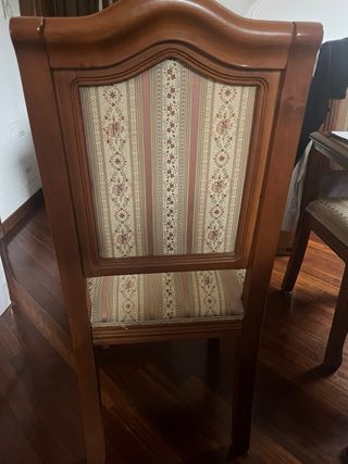 Set 6 sedie in legno imbottite