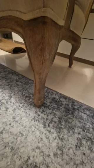 Sillón tapizado madera estilo Luis XV