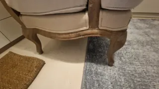 Sillón tapizado madera estilo Luis XV