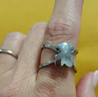 Anillo Plata Ajustable Flor