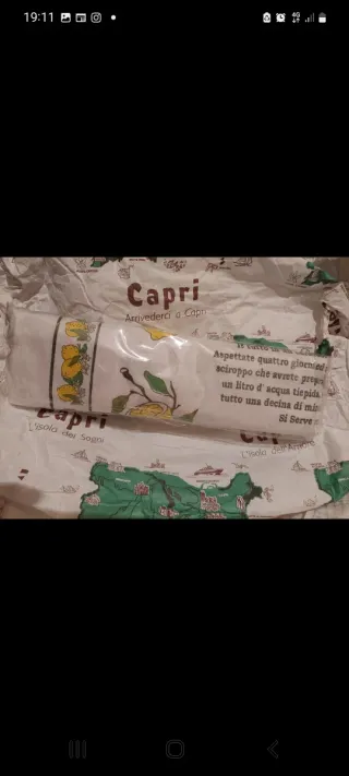 Set posate e tovagliolo cucina limoni