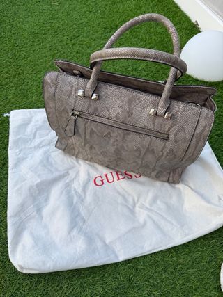 Bolso Guess Gris Piel Serpiente
