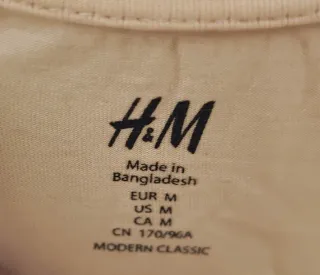 Camiseta H&M Lycra Talla M Rosa