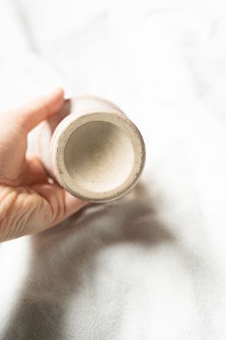 Jarrón Vintage Cerámica Beige/Rosa Años 60