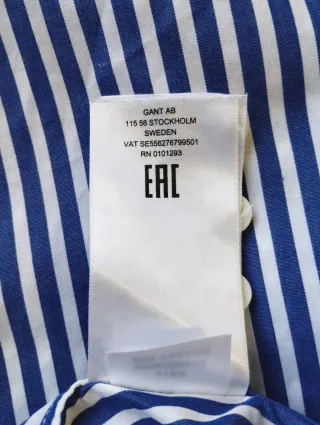 Camisa GANT Rayas Mujer Azul y Blanco