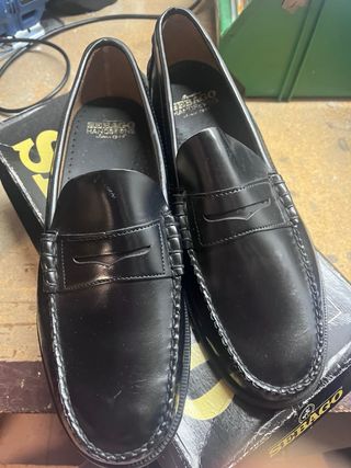 Lote 7 Mocasines Sebago Clásicos Negros.