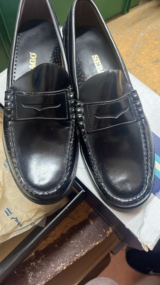 Lote 7 Mocasines Sebago Clásicos Negros.