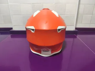 Casco Moto Trial Acerbis Naranja Blanco