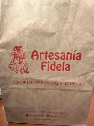 Delantal Fallera Dorado Bordado