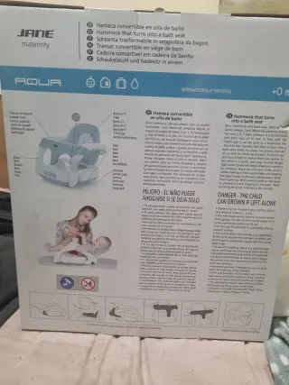 Hamaca convertible Jane Aqua para baño. Reclinable