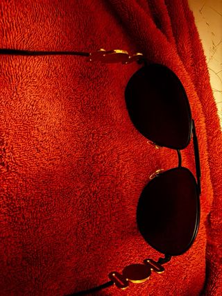 Occhiali da sole aviator Versace oro nero