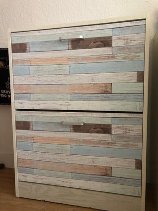 Zapatero 10 pares madera y plástico