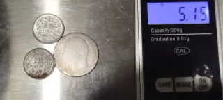 🇨🇭🇫🇷 3 Monedas Plata Antiguas.