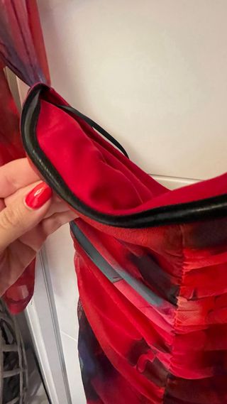 Vestido estampado rojo ajustado Talla S