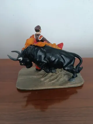 Statuetta Vintage Toro e Matador Spagna