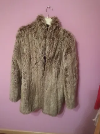 Abrigo de piel sintética mujer