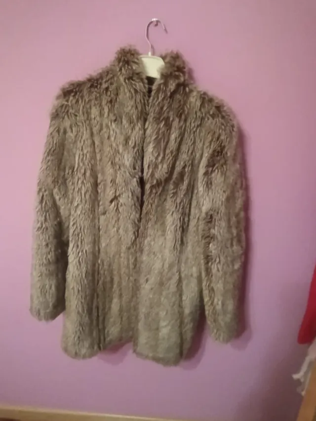 Abrigo de piel sintética mujer