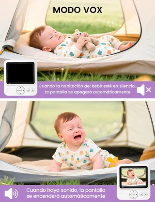 Cámara Vigilabebés con Pantalla 2.8" HD