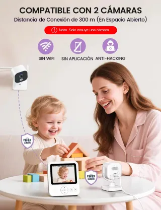 Cámara Vigilabebés con Pantalla 2.8" HD